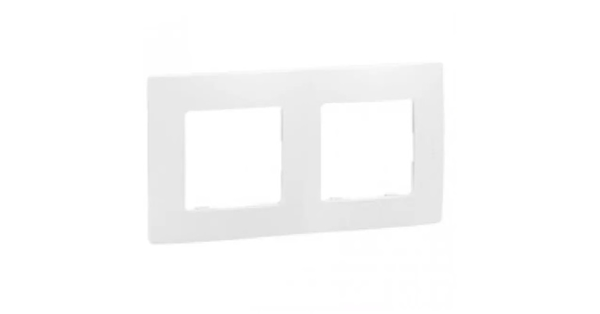 665001 Plaque Poste Niloé 2 Modules Blanc - Legrand